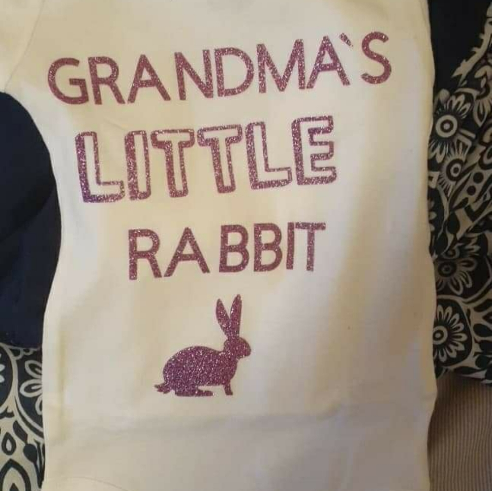 Grandma's little rabbit onsie 6-9 months